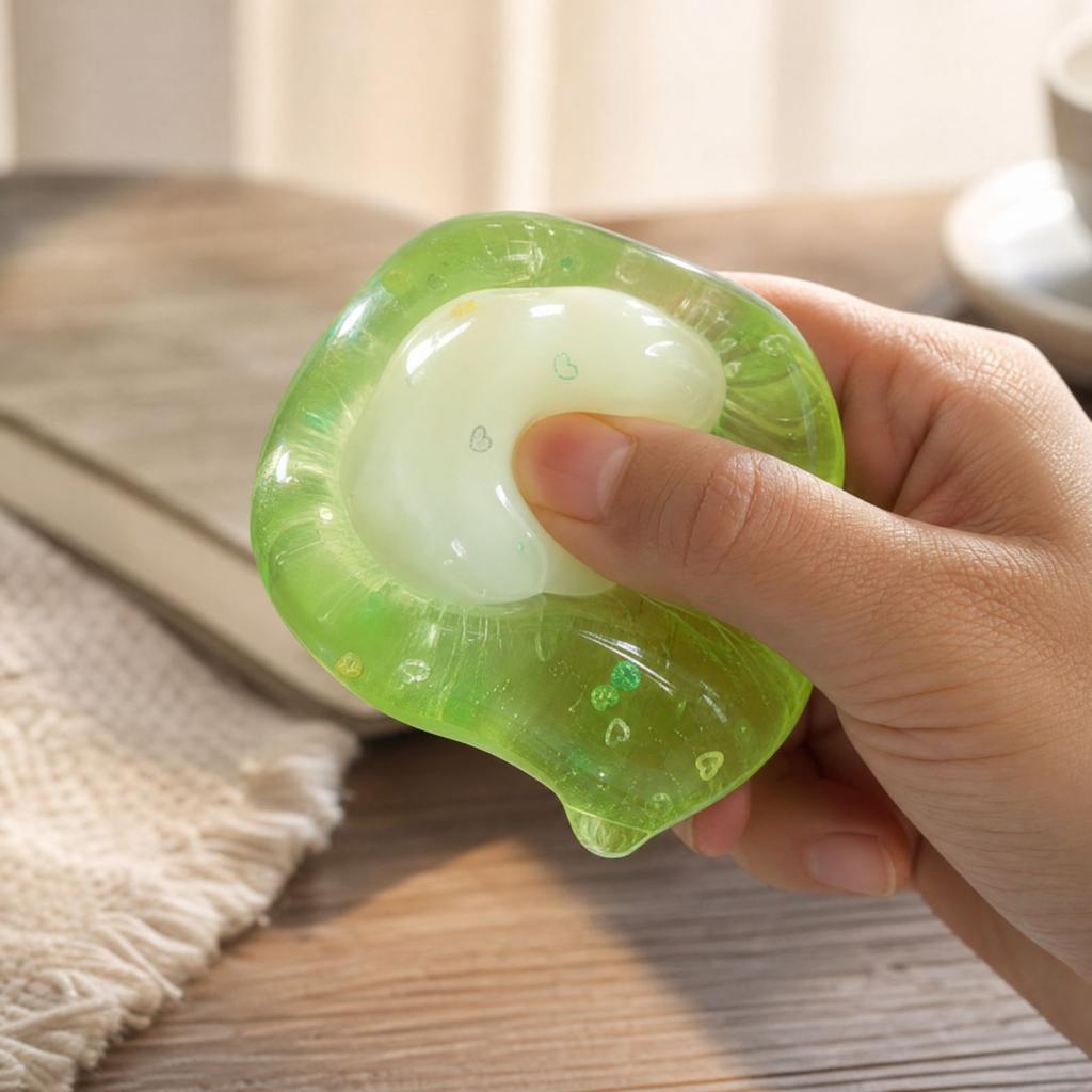 Green Grape Crunchy Stress Toy - Non-Rebounding for Adults and Kids
