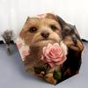 Pink Yorkshire Terrier Pattern, Automatic Folding Umbrella, Portable and Foldable Design, 8 Ribs, a Christmas or Birthday Gift.