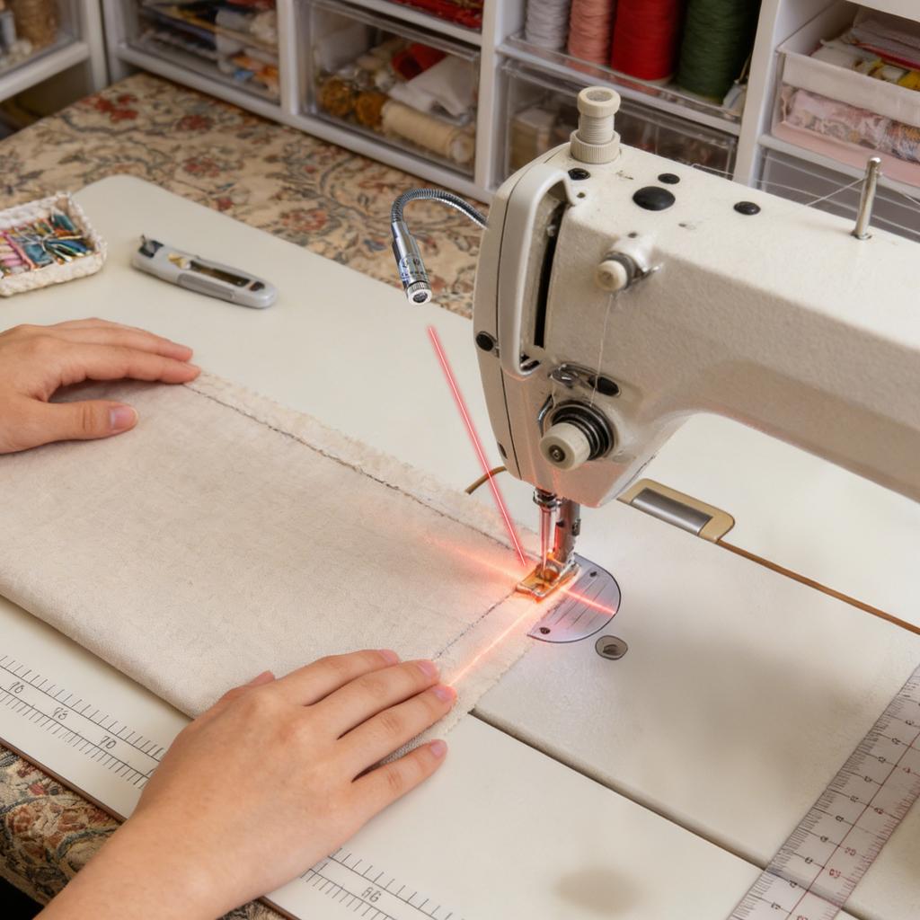 Sewing Guide For Straight Stitching, Quilting Light With , Adjustable Magnetic Attachment For Sewing Machines