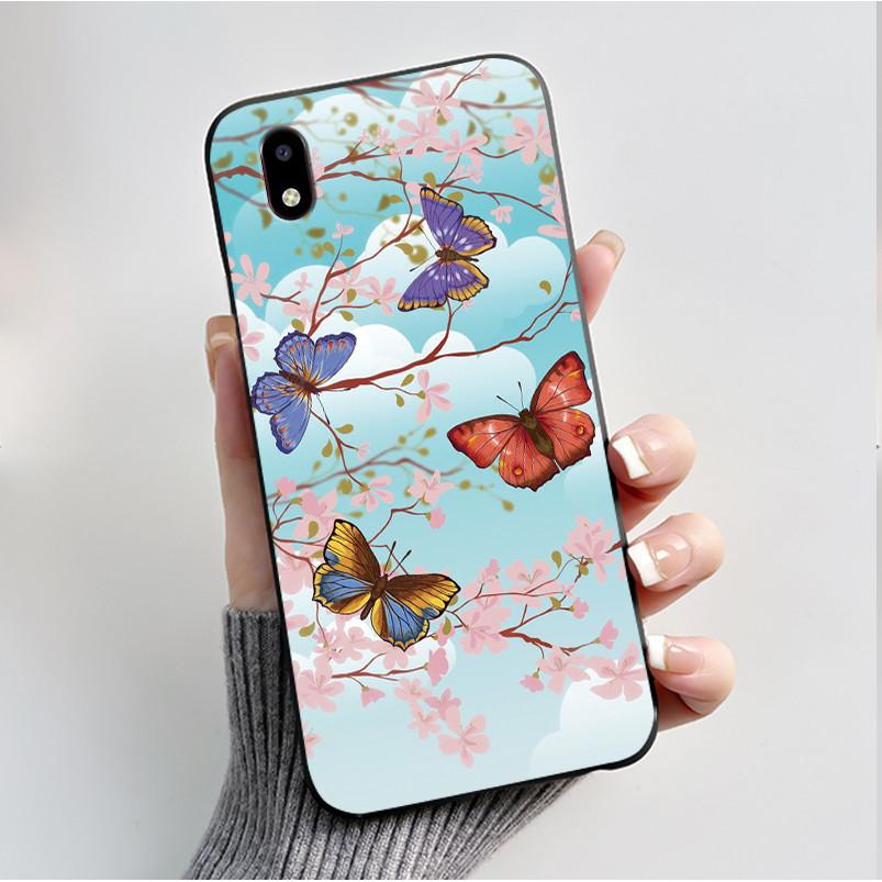 Hülle Für ZTE Blade A3 2020 Handyhülle Schutzhülle Weiches Silikon Schwarz Tpu Ästhetisch Luxus Mode Schmetterling Blumen Rückseite