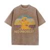 2026 Vintage Sunset Forest Cartoon Slogan Graphic Black Washed T Shirt Retro Meme Casual Oversized Short Sleeve Streetwear Unise