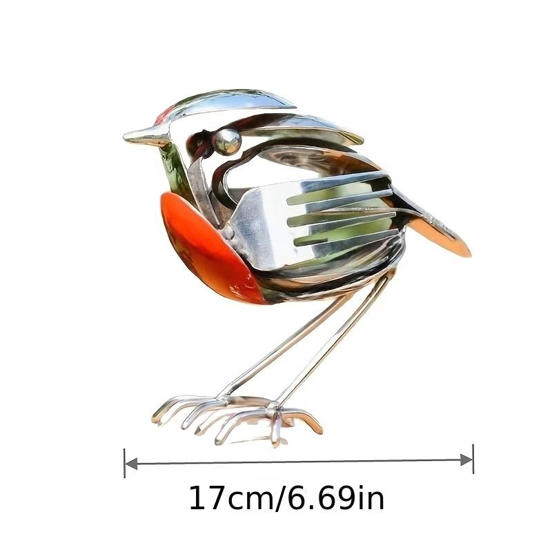 Scultura Artistica in Rottame di Mockingbird Statua di Uccello Fatta a Mano Decorazione Unica per la Casa per Giardino, Patio, Scrivania d'Ufficio, Artigianato Decorativo