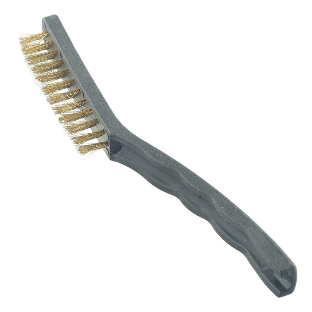 Wire Brush Set for Rust and Dirt Removal with Brass Nylon and Steel Bristles