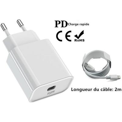 Charger - STRAßE TECH - 18W PD Type-C - White - Compatible iPhone 11 Pro and 12 - Cable Included