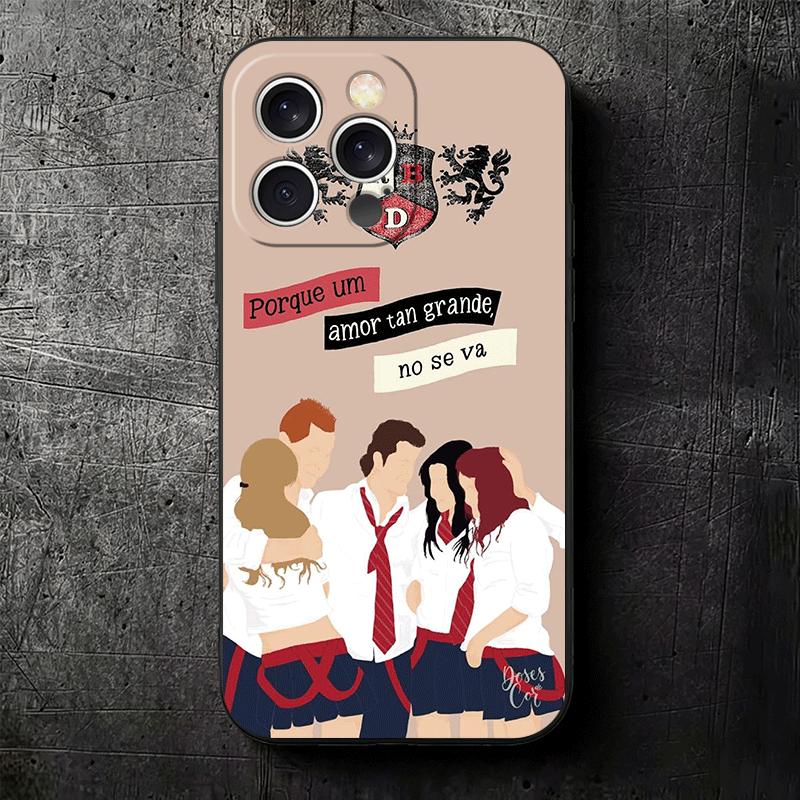 F-Fashion RBD R-Rebelde Soft Phone Case for iPhone 16 16E 17 Air 15 Pro Max 14 Plus 13 Mini 11 12 7 Black Cover Back Shell