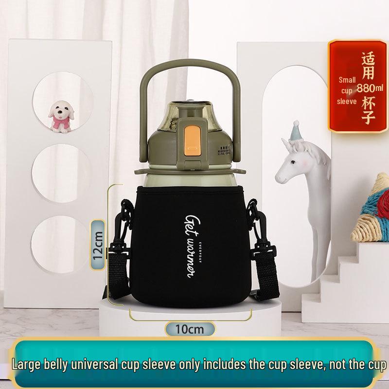 

Creative Large Capacity Insulated Cup Sleeve with Wide Crossbody Strap for Kids