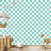 Checkerboard Wallpaper White, Sea Green and Mint for Living Room and Bedroom 50x1000