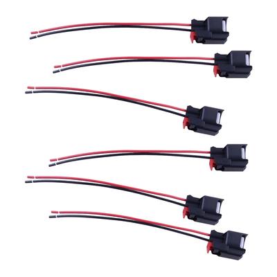 6pcs Fuel Injector Connector Wiring Harness Plug Fit for Jeep Wrangler JK TJ Dodge Dakota Ram 1500 2500 Chrysler 300 5183448AA