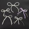 Handcrafted Beaded Bow Pearl Hair Clip & DIY Accessory