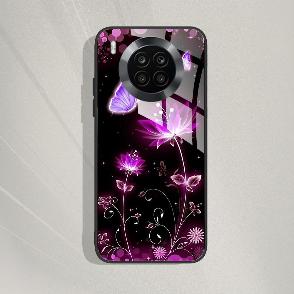 For Honor 50 Lite Case Nova 8i Cover Tempered Glass Phone Case for Huawei Nova8i Bumper Back Covers For Honor 50 Lite Funda Para Honor 50 Lite