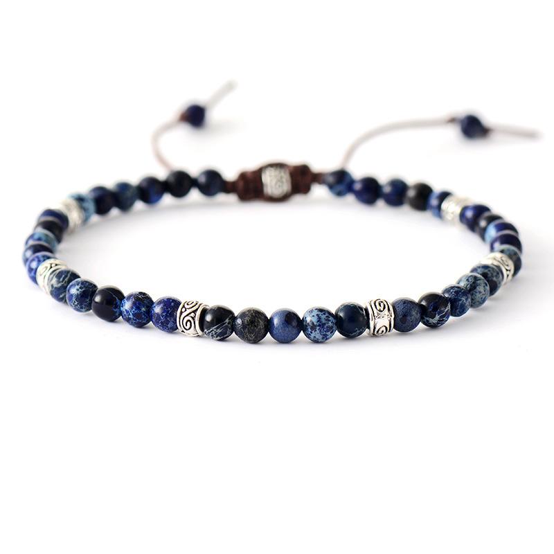 BLINGBAY Bracelet New Men's And Women's Retro Versatile Handmade Simple Beaded Natural Stone Bracelets Party Birthday Jewelry Gift