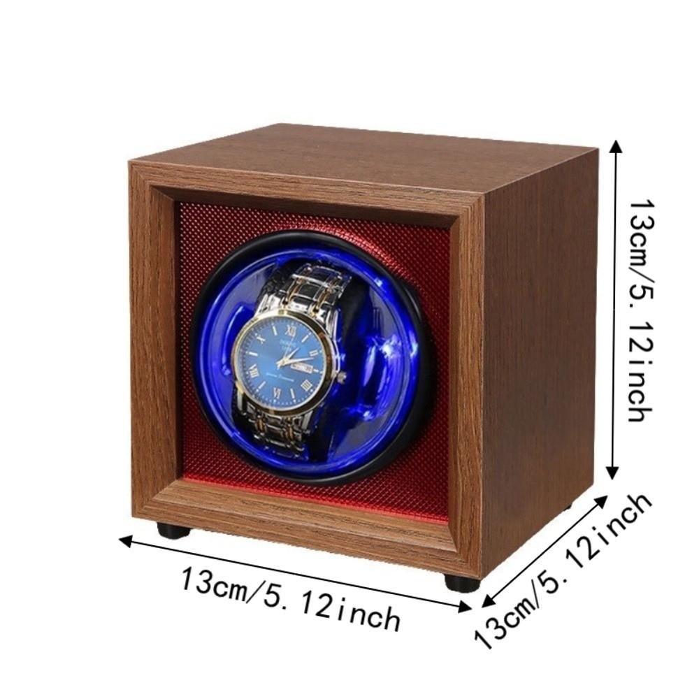 USB-Strom Automatischer Uhrenbeweger Holzgehäuse Elektrischer Uhrenrotator Drehende Uhrenbox Büro