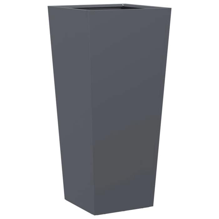 VidaXL Jardinière anthracite 35x35x75 cm acier, jardinière d'extérieur, boîte à fleurs, boîte de jardin, jardinière de 851084