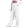 Women's Winter Sweatpants Solid Color Casual Pants Women's Fleece Sweatpants Wide Leg Straight Pants