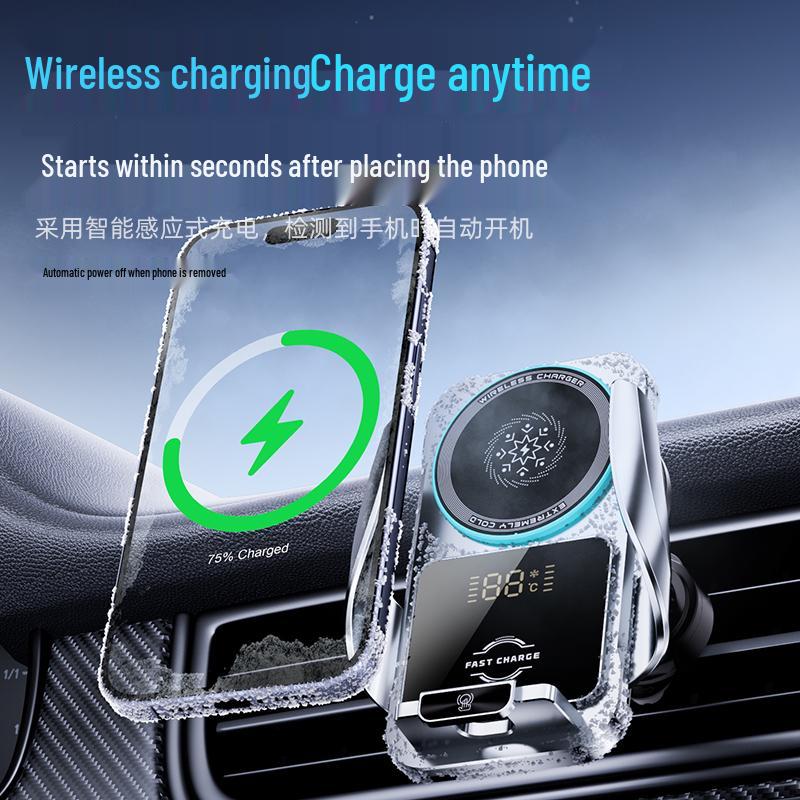 2026 Smart Car Phone Holder with 15W Wireless Charging and Auto Opening/Closing