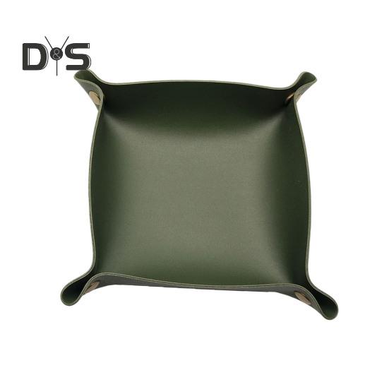 

Многофункциональный складной лоток для хранения, однотонная подставка под кофейные чашки, декоративный органайзер для хранения ювелирных изделий S темно-зеленого