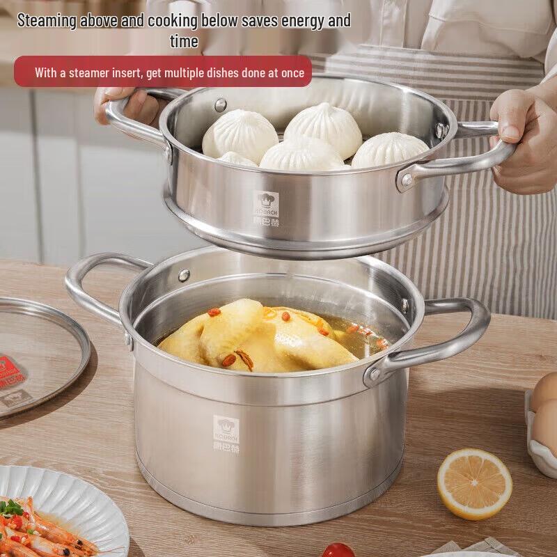 Kangbach 304 Edelstahl Mehrschichtiger Dampfkochtopf