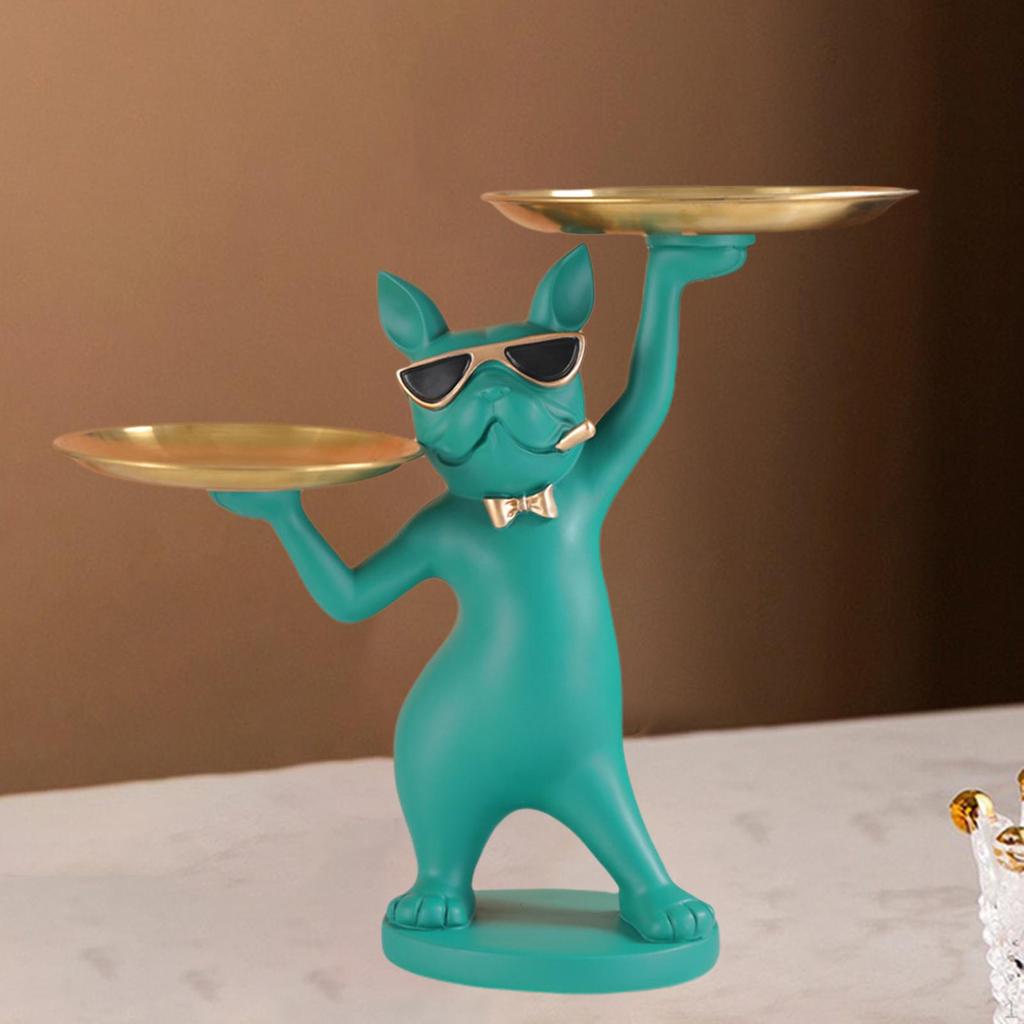 Statue Ornament Sculptures, Desktop Decorations Fruit Tray Gift Desk Storage for Home, Living Room,