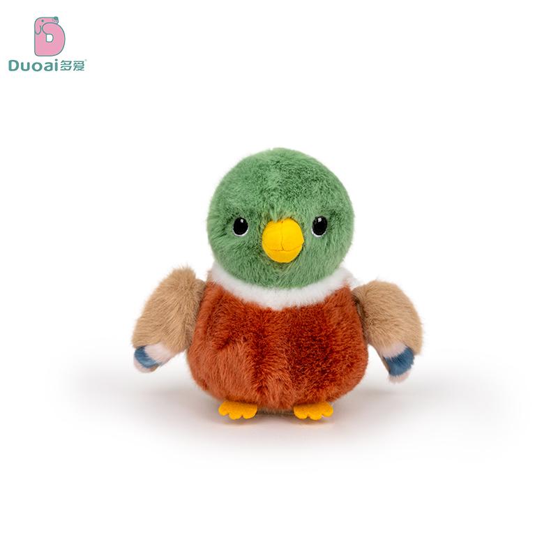 11cm Peluches d'Oiseaux Mignons Perroquet Réaliste, Moineau, Mésange, Martin-Pêcheur Poupée Douce Porte-clés Pendentif Nid d'Oiseaux en Peluche Décoration de Maison 11cm
