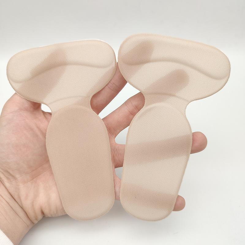 Damen Silikon Fersenpolster: Anti-Reibungs-T-Form-Aufkleber, Rutschfest, Schmerzschutzpolster für High Heels