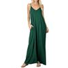 Elegant Women V-neck Long Beachwear Spaghetti Strap Cocktail Maxi Sundress