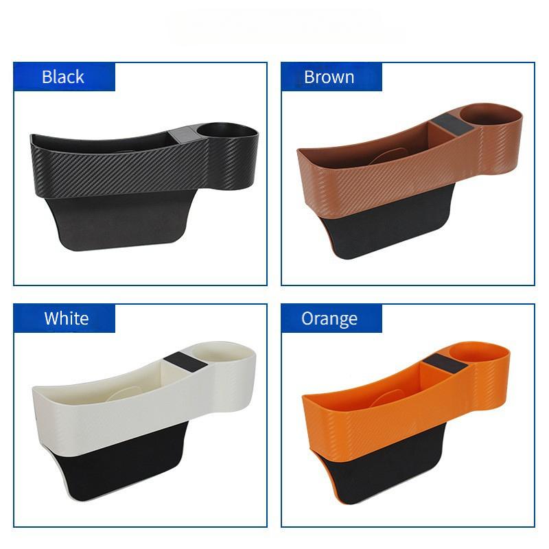Car Seat Crevice Storage Box Universal Side Cup Holder Organizer Seat Gap Slit Phone Card Pocket Catcher Interior Accessories