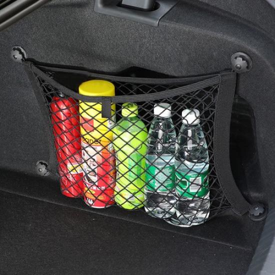 Universal Car Storage Net Bag Trunk Cargo Holder Framed Mesh Pocket Organizer