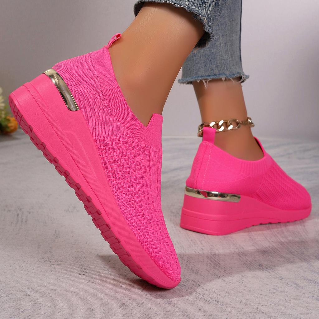 fashion 2024 Autumn Fashion New Women's Solid Color Simple Slip-On Leopard Print Decorated Breathable Low-top Shoes