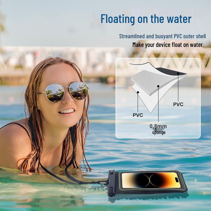 Sponge Float Waterproof Phone Pouch for Diving and Swimming