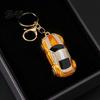 Cute Backpack Charm Sports Car Keychain with Sparkling Rhinestones, Durable Zinc Alloy Luxury Accessories Stylish Pendant, Decorative Compact Key Ring