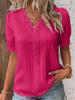 Summer 2023 Women's Fashion Hollow Short-Sleeved Shirt
