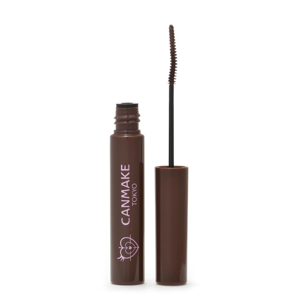 Canmake Curl Sniper Mascara 02 Natural Brown 4.0g, Curl-Keeping Mascara, Ultra-Fine Brush, Fiber-Free