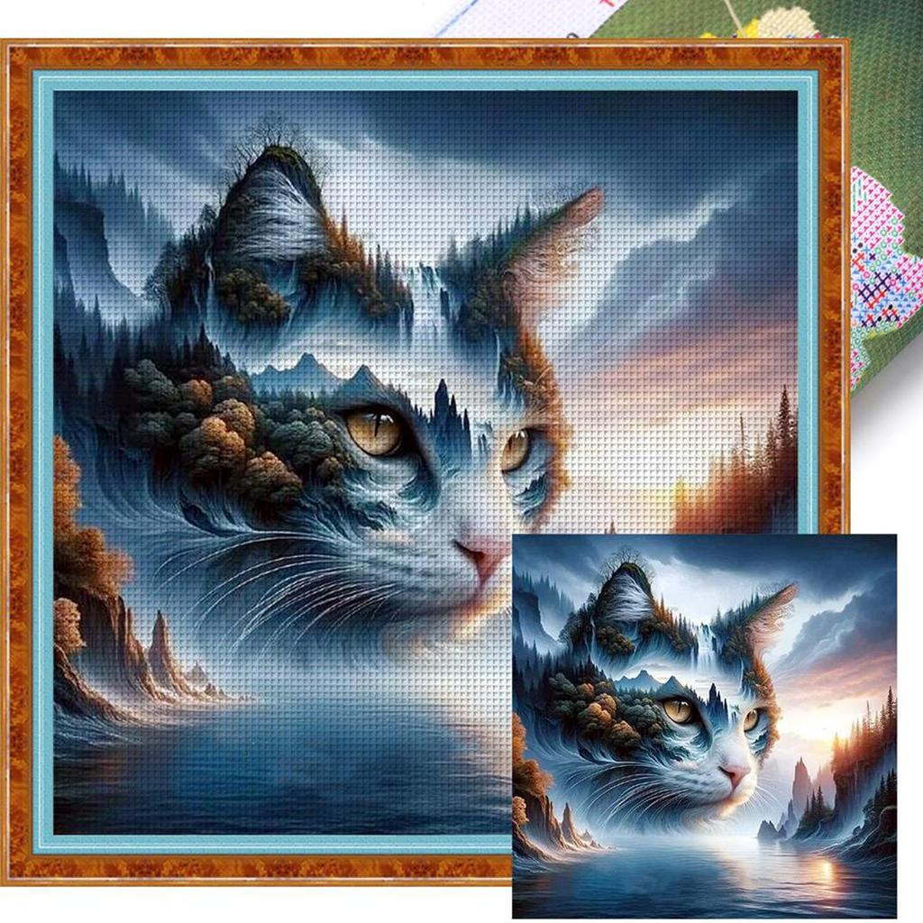 Full Embroidery cotton Thread 11CT Printed Animal Cross Stitch Kit Art