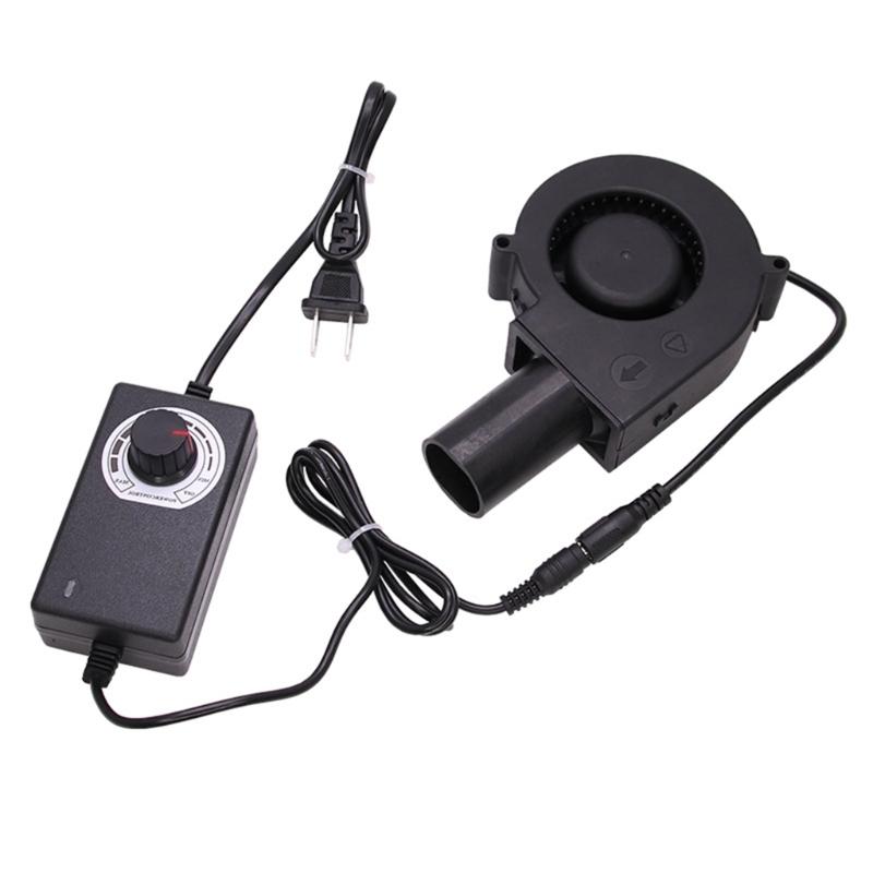 Регулируемый по скорости вентилятор для горелок отработанного масла 12 В 35 куб. футов/мин с переменной скоростью, подходит для барбекю, дров, плавки металла