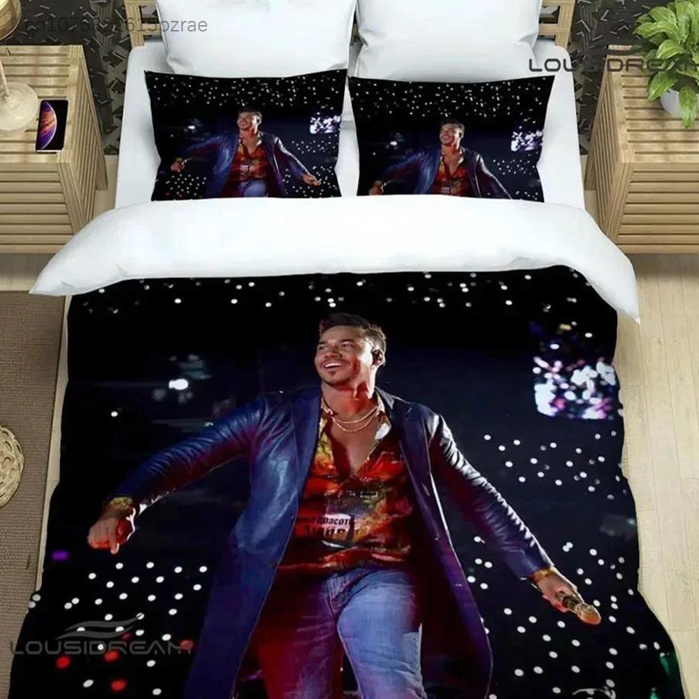 Lateinischer Sänger Romeo Santos Bettwäsche-Set Bedrucktes Bettwäsche-Set Mit Kissenbezug Bettdeckenbezug Weich Queen King Size Bettwäsche Heim-Geschenk