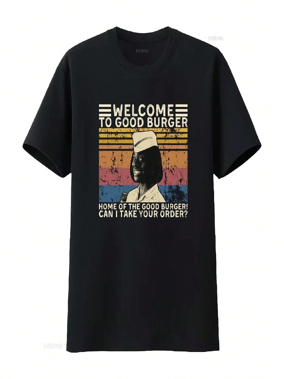 Welcome To Good Burger Vintage T Shirt SweaT Vintage Washed Breathable Stylish Stretched Top For Everyday Wear Versatile S разноцветный