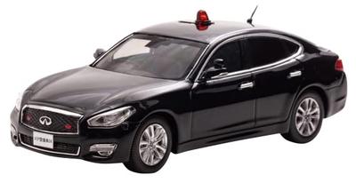 Hiko seven Nissan Fuga 370GT 2018 Police Headquarters Security Department VIP Protection Finished Product RAI'S 1/43 (Y51) Vehicle,