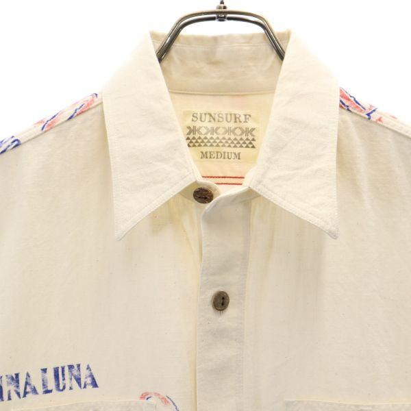 SUN SURF Toyo Enterprise Logo Train Print Short sleeve Work shirt M Men's Used