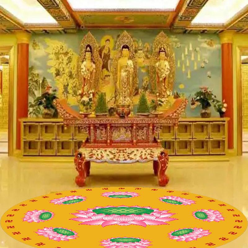 Household Buddha Hall Carpet Lotus Carpet Meditation Floor Mat Church Carpet Large Hallway Rugs European Prayer Room Carpet Mat