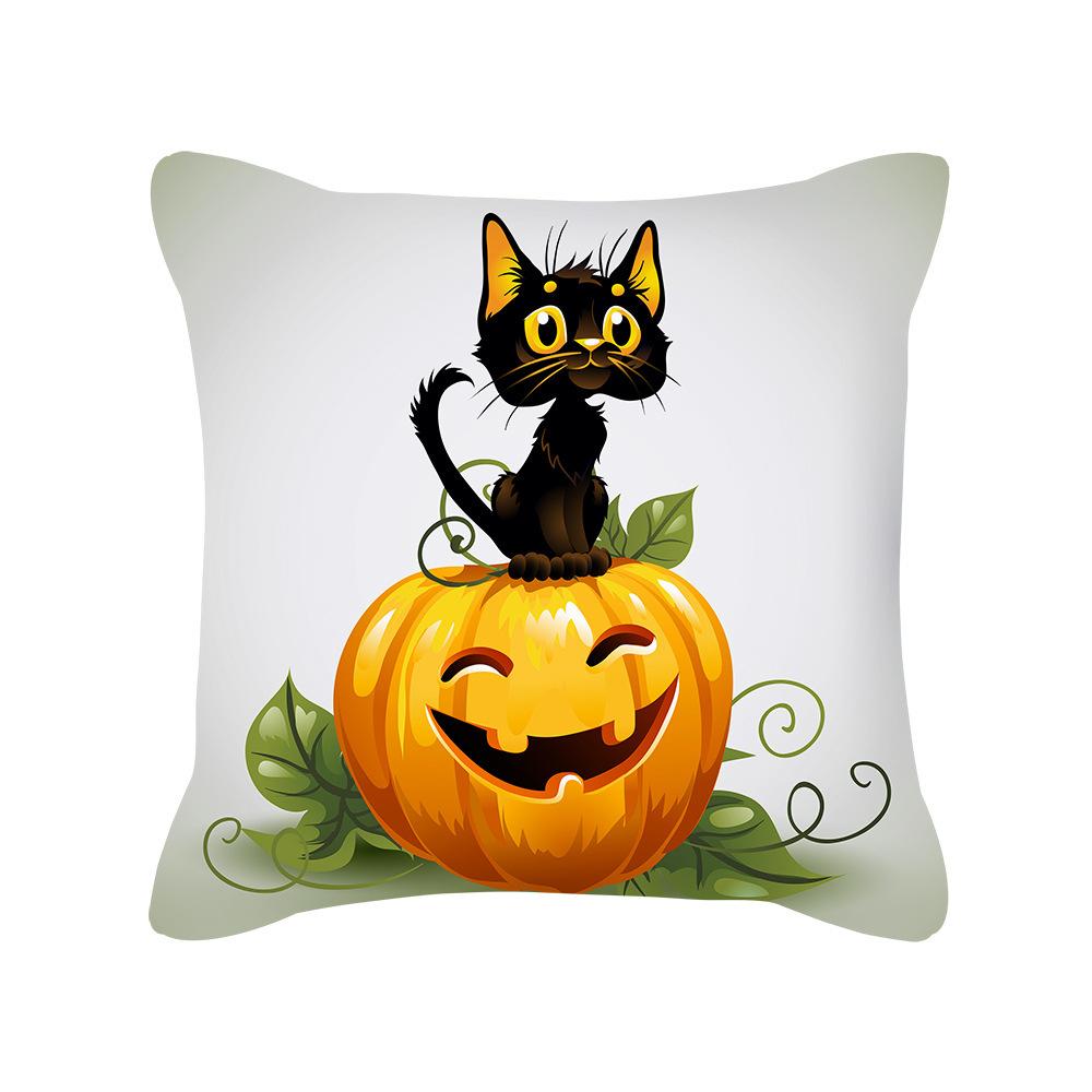New Halloween Pillowcase Halloween Pillowcase Pumpkin Home Cushion Office Lumbar Backrest