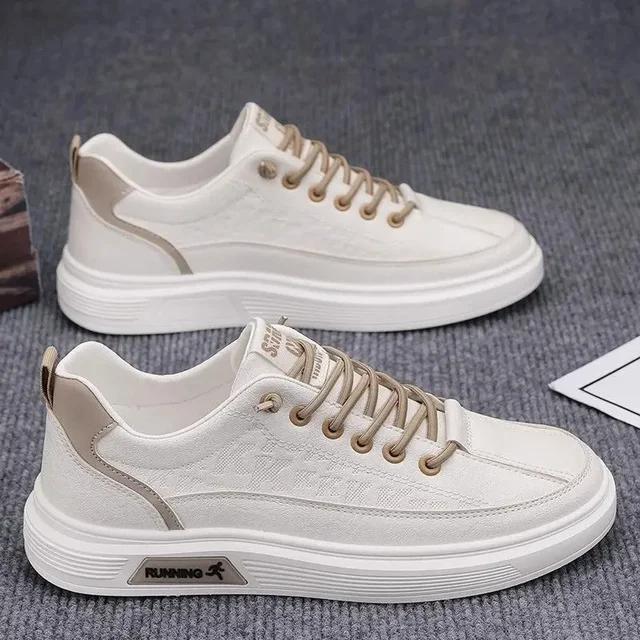Men's Casual Lace Up Skateboard Shoes Are Comfortable and Non Slip, Suitable for Campus Hiking and Wearing Casual Sports Shoes