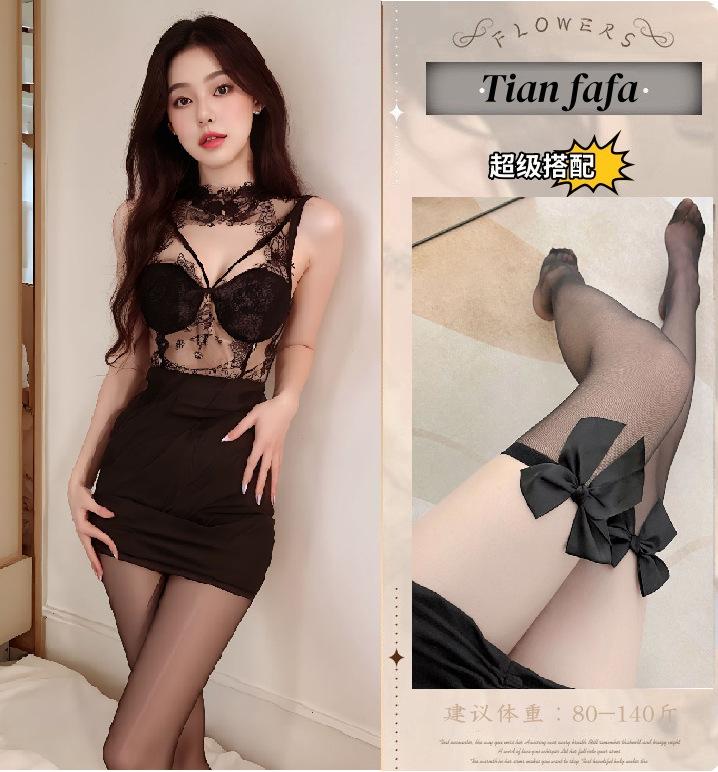 Sexy underwear new pure desire temperament chest pad lace breathable Spice Girl slim hip dress