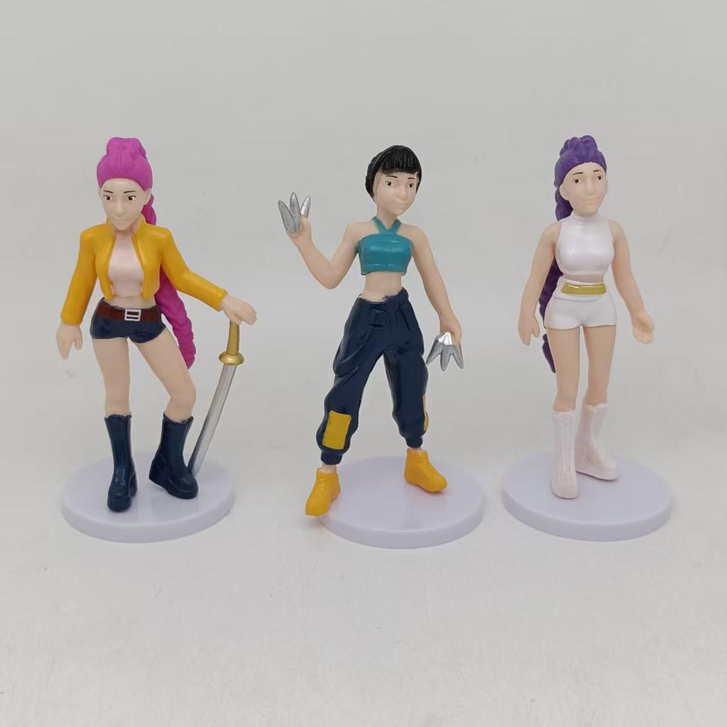 Non-Toxic Kpop Demon Hunters Anime Figure Toys Cute Pvc Movable Joints Action Figure Model Dolls Kids Birthday Decoration Toy Gifts