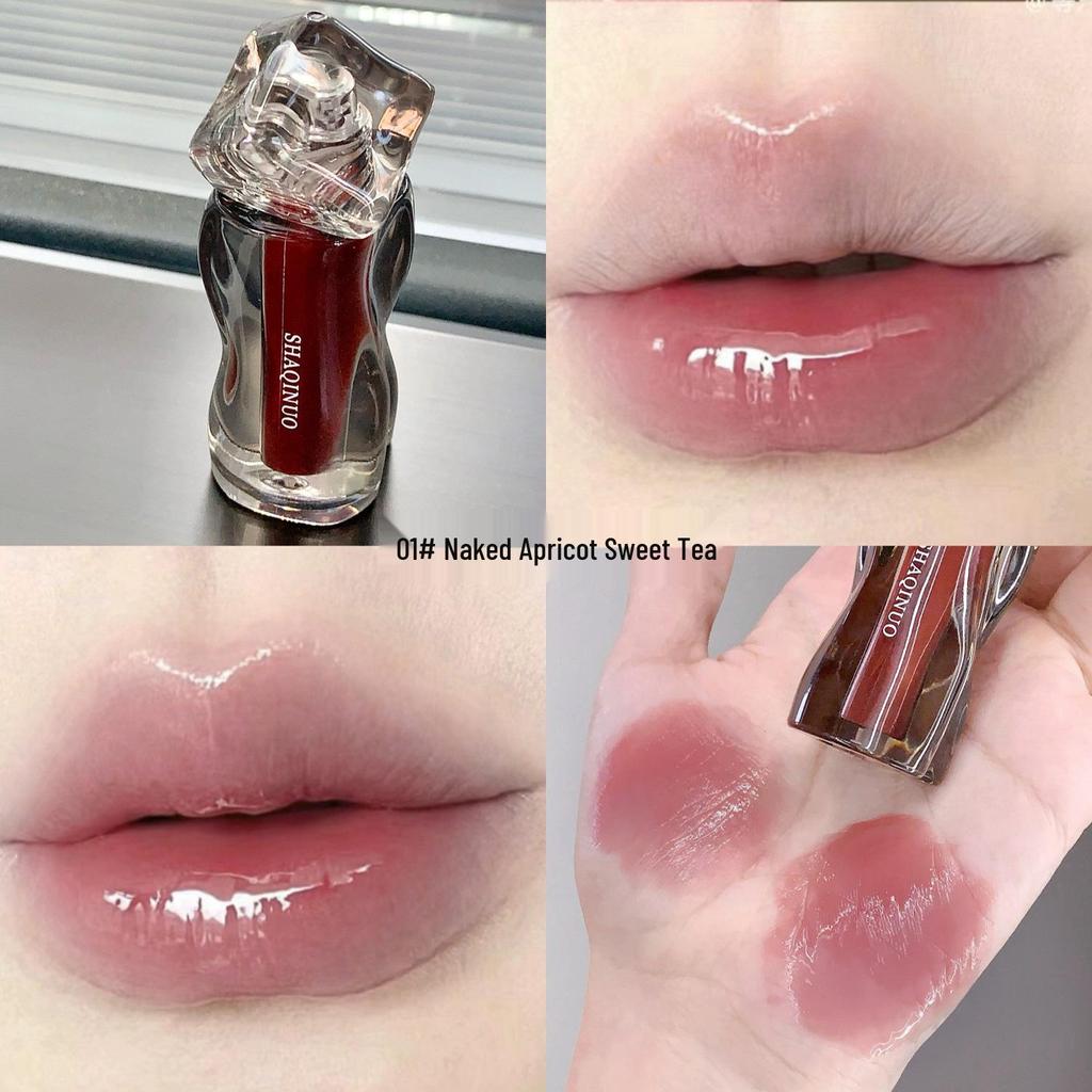 Shakino Glänzender Feuchtigkeitsspendender Lipgloss: Antihaftbeschichtet, Langanhaltend, Farbintensiv, Lässt die Lippen voller wirken.