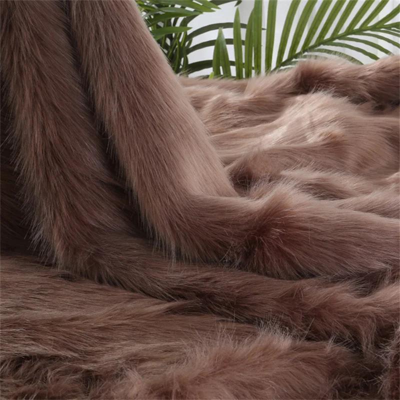 5cm Plush Thickened Fur Fabric By The Meter Coats Bags Clothes Sewing High-grade Imitation Fox Cloth Decorative Winter Plain Diy