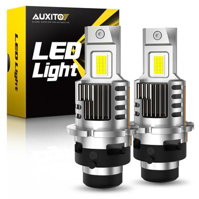 AUXITO D2S LED Fordonsbesiktning Super Utan Kablage Fläkt Hög DC12V Ingen Mörk Yta Ingen Modifiering Säljar Garanti Strålkastare, Godkänd, Plug-and-Play, Ljus,