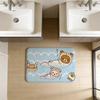Kawaii Rilakkuma Bear Floor Mat INS Style Soft Bedroom Floor House Laundry Room Mat Anti-skid Household Carpets