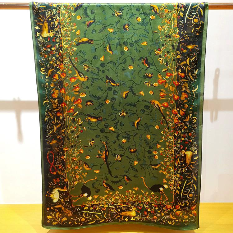 New Hangzhou 100% Natural Real Silk Scarf Women Bandana long Scarves Wrap Kerchief Luxury High Quality Hijab Echarpe pashmina