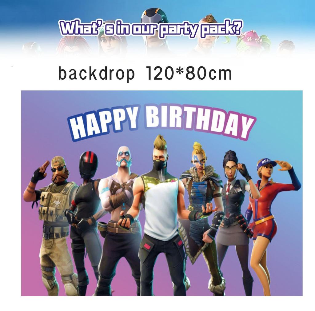 Shooter-Spiel Fortnition Geburtstagsparty-Dekoration Cartoon Alpaka Lama Teller Tischdecke Babyparty Kindergastgeschenke Partyzubehör