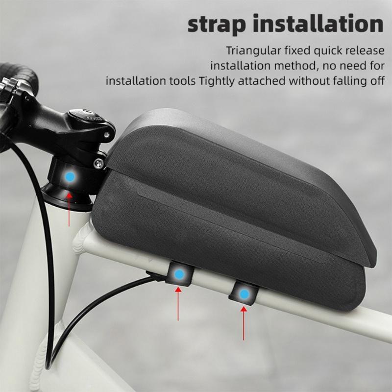 Schnellmontage Fahrrad Oberrohrtasche Großer Stauraum Wasserdicht Sicher mit Befestigung für Fahrradzubehör Wesentlich Magnetverschluss